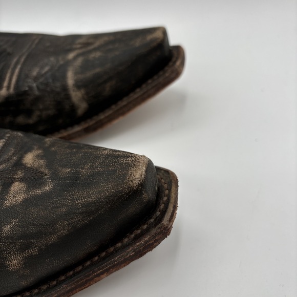 Dan Post Black and Brown Cowboy Boots - Picture 6 of 16